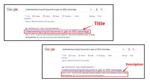 Optimized Root Page Featuring Title Tag Meta Description And Internal Links