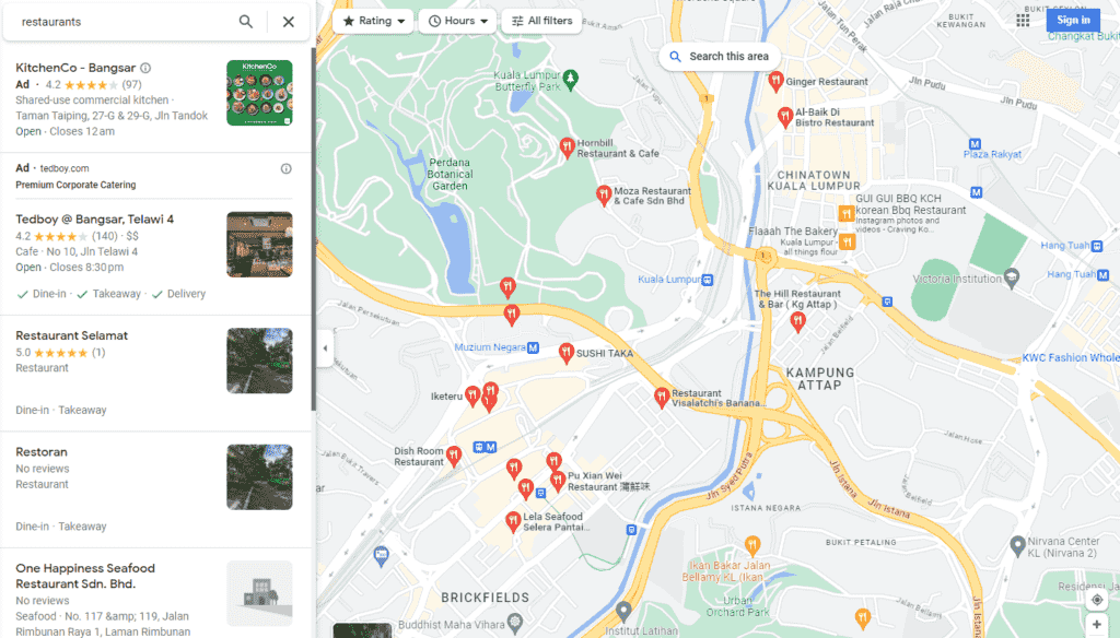 Screenshot Of A Local Businesses On Google Map